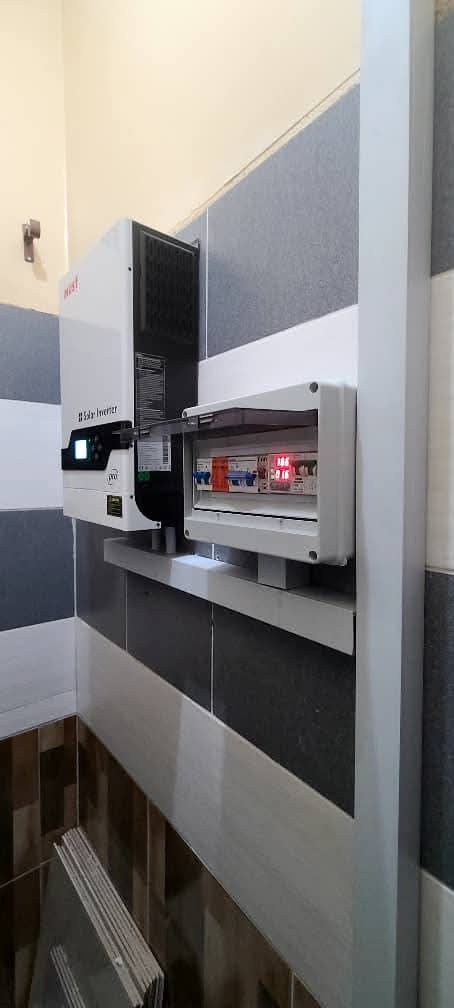Solar inverter with distribution board